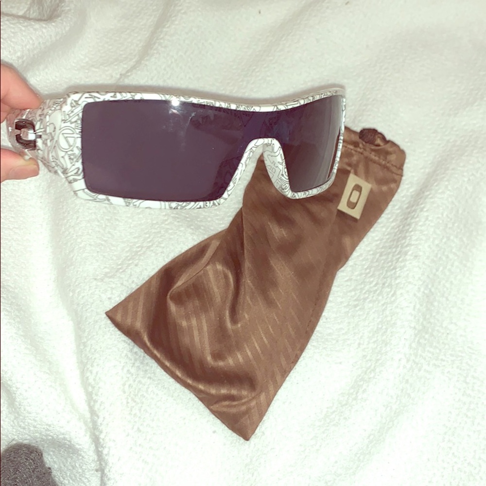 Oakley black and white sunglasses
